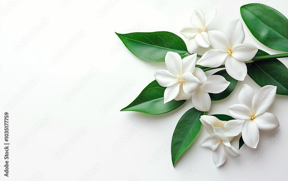 Obraz premium Beautiful white flower isolated over white background for cutting out.