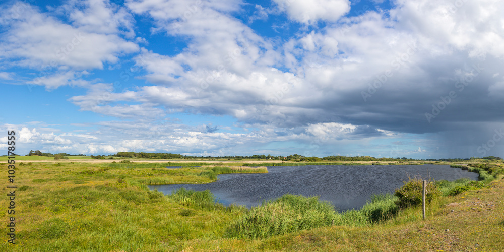 Panorama of Tryggelev Nor Nature Preserve, Langeland, Denmark