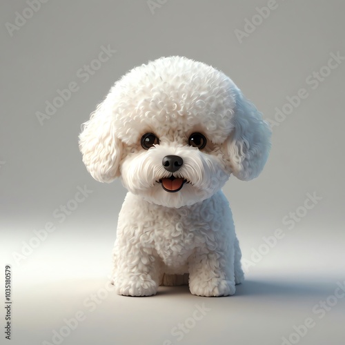 Adorable White Poodle Puppy