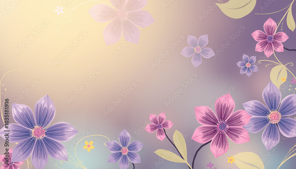 Fototapeta premium Flower Background Design – Beautiful and Elegant Floral Visuals for Creative Projects