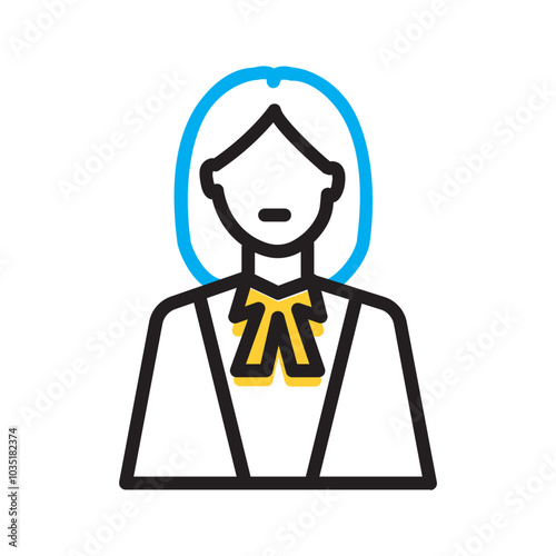 Cuadro en lienzo Vector multicolor icon for Advocate