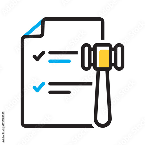 Vector multicolor icon for Amendments