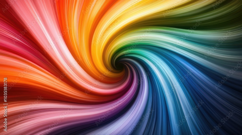 Colorful Swirl of Vibrant Abstract Waves Colorful Swirl of Vibrant Abstract Waves
