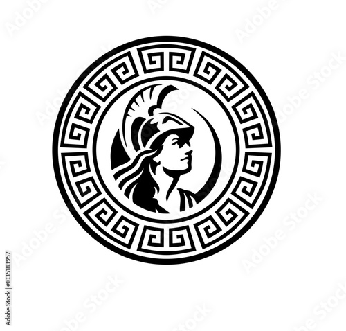 ANCIENT ROMAN AND GREEK COIN SYMBOL WITH ROUND GOLD DECORATIONS
