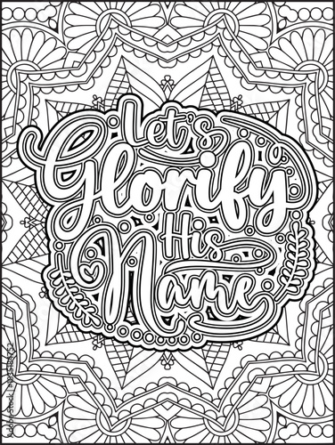Christmas Quote Coloring Page for Adults. Christmas Motivational Quote Coloring Page