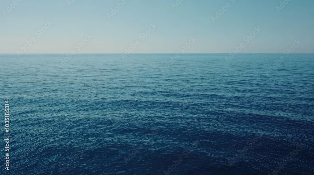 Serene Horizon Over Calm Ocean Waters