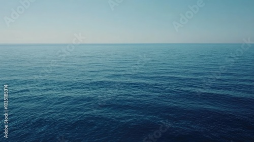 Serene Horizon Over Calm Ocean Waters