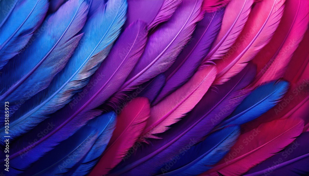 Luxurious Blue to Purple Gradient Feather Texture Background. Soft, Ethereal Feather Design with Intricate Detailing, Ideal for High End Posters, Elegant Banners, Social Media Templates, or Marketing Luxurious Blue to Purple Gradient Feather Texture Background. Soft, Ethereal Feather Design with Intricate Detailing, Ideal for High End Posters, Elegant Banners, Social Media Templates, or Marketing