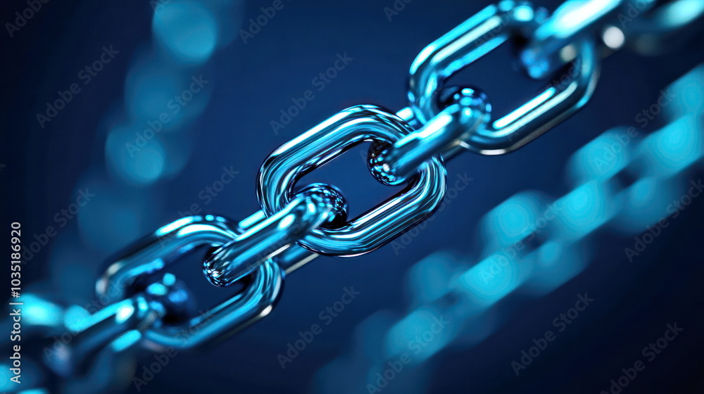 Metallic Chain Link Abstract Close-Up. Metallic Chain Link Abstract Close-Up.