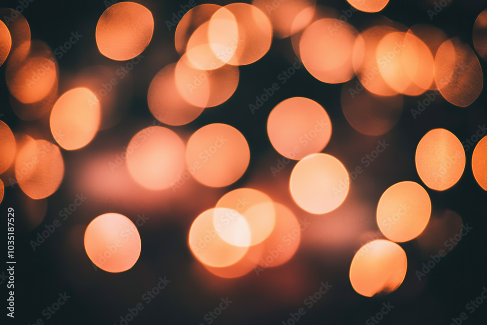 Fototapeta premium Dreamy Peach and Blue Bokeh Abstract Art