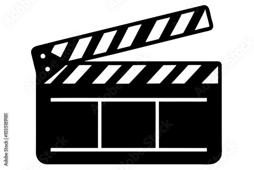 Movie clapperboard silhouette, Clapperboard glyph icon, Movie clapper board, Clapboard Silhouette
