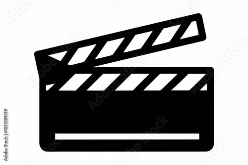 Movie clapperboard silhouette, Clapperboard glyph icon, Movie clapper board, Clapboard Silhouette
