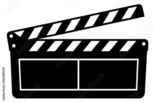 Movie clapperboard silhouette, Clapperboard glyph icon, Movie clapper board, Clapboard Silhouette
