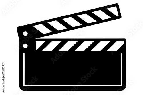 Movie clapperboard silhouette, Clapperboard glyph icon, Movie clapper board, Clapboard Silhouette
