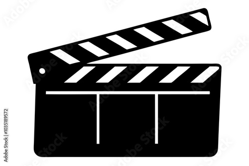 Movie clapperboard silhouette, Clapperboard glyph icon, Movie clapper board, Clapboard Silhouette
