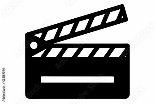 Movie clapperboard silhouette, Clapperboard glyph icon, Movie clapper board, Clapboard Silhouette
