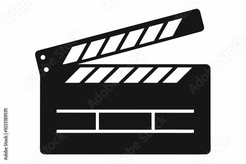 Movie clapperboard silhouette, Clapperboard glyph icon, Movie clapper board, Clapboard Silhouette
