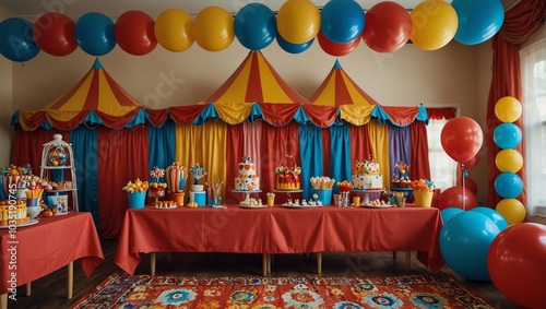 clown with balloons photo