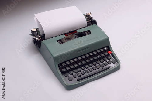 Photo of vintage set up with old typewriter