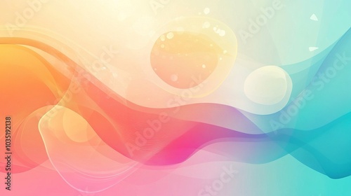 Abstract Flowing Colors with Soft Gradients and Shapes