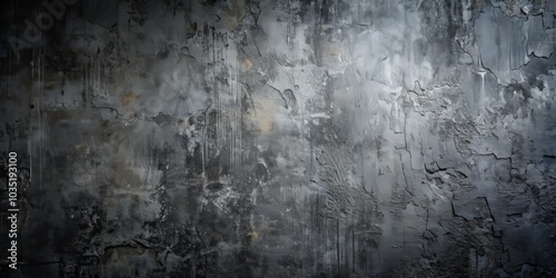 A textured vintage wall in black and dark slate gray, ideal for creative photography and digital art projects, providing a unique backdrop with a rugged appeal.