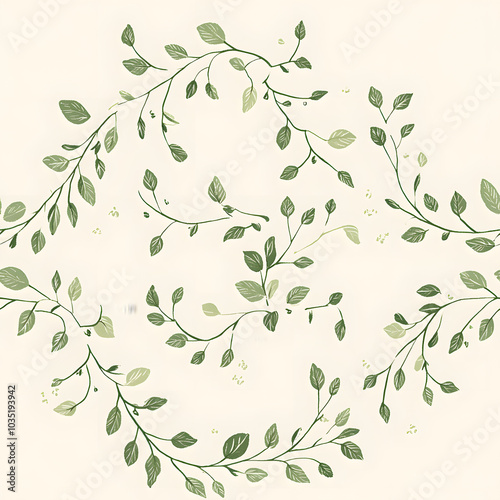 Whimsical Floral and Foliage Designs seamless pattern: Playful Doodles, Geometric Leaves, and Elegant Wildflowers in Bold and Soft Color Palettes.