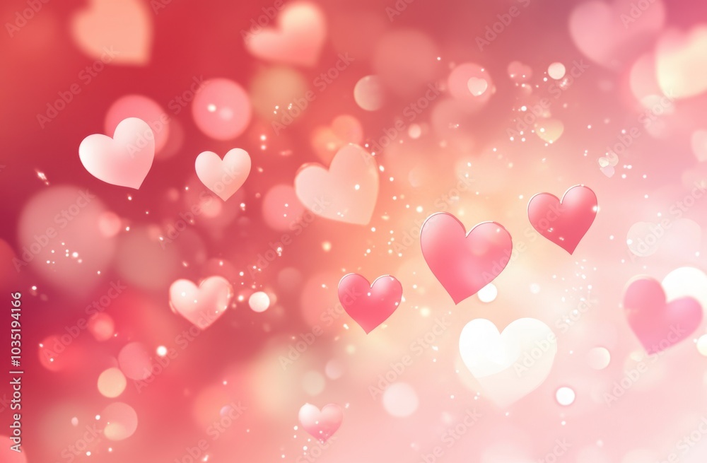 Hearts Bokeh Background. Hearts Bokeh Background.