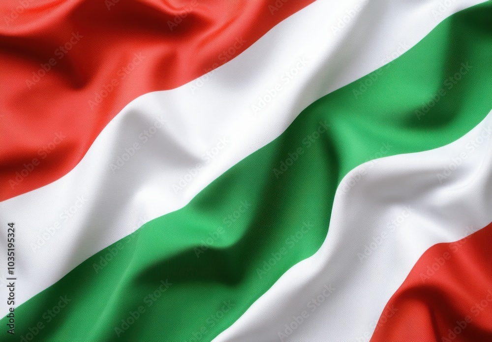 Fototapeta premium Hungary Flag Closeup.