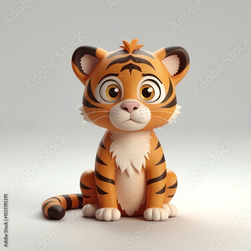 Cute Cartoon Tiger Cub