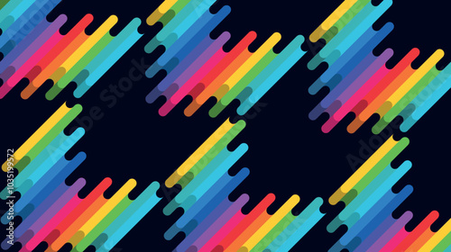 colorful abstraction of liquid rainbow spots, LGBT colors on black background in the form of bright colored dripping drops, colored pencils and paints, thick strokes of paint, color square