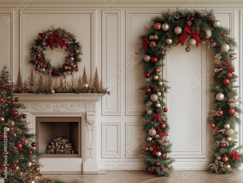 Boże Narodzenie - świąteczna dekoracja, mockup