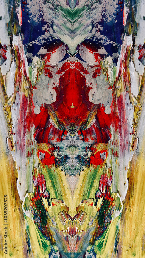 Fototapeta premium Abstract background art . Ethnic pattern. Mixtures of oil paint. Trendy hand painting canvas. Wall decor and Wall art prints Idea. 3D Texture. Art object