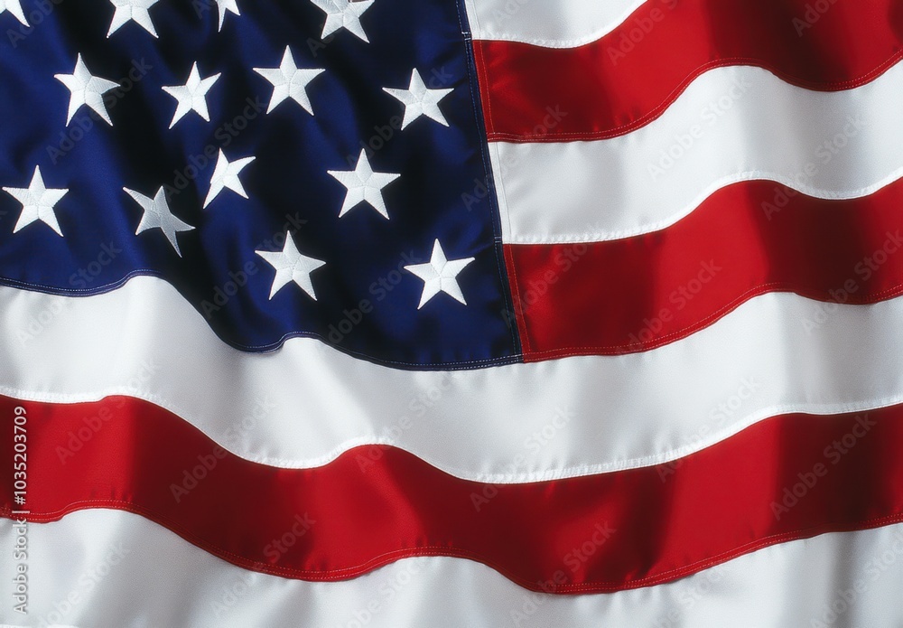 American Flag Close-up. American Flag Close-up.