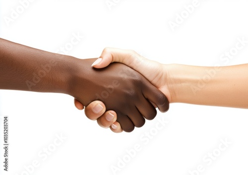 Interracial Handshake.