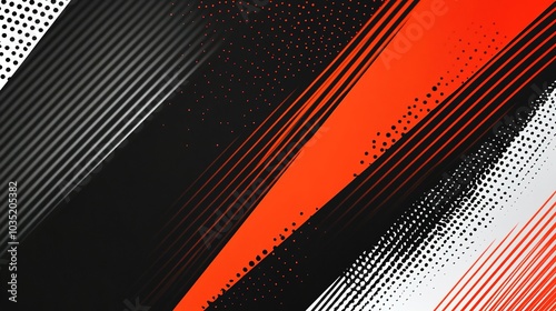 Wallpaper Mural Abstract Stripe Design in Bold Red and Black Tones Torontodigital.ca
