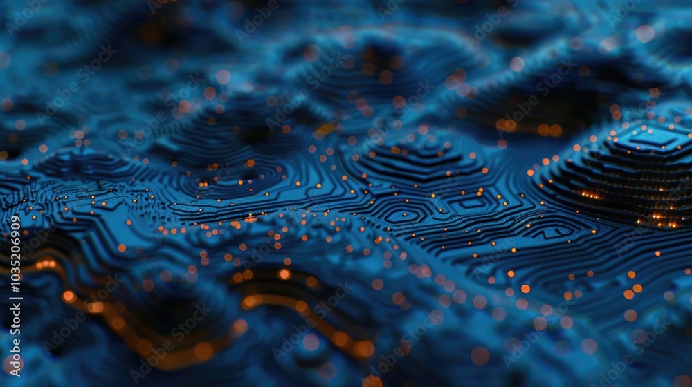 High-tech electronic components on a motherboard, ideal for tech-related projects or education High-tech electronic components on a motherboard, ideal for tech-related projects or education