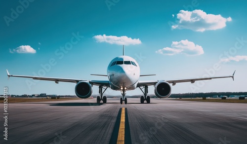 Airplane Runway Takeoff.