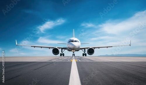 Airplane on Runway.