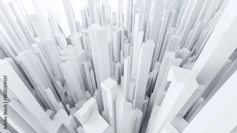 Abstract White Cityscape Abstract White Cityscape