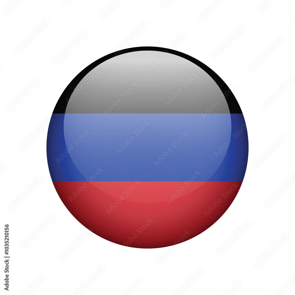 Fototapeta premium Donetsk People's Republic flag circle icon design. Vector illustration