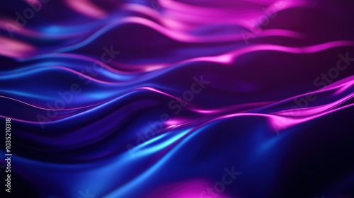 Abstract Blue and Purple Wavy Background