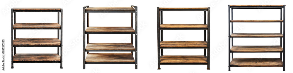 Wooden and Steel Industrial Shelving Unit with Multiple Tiers for Home or Office Storage Organization and Display Modern Minimalist and Rustic Design Perfect for Living Room Bedroom Wooden and Steel Industrial Shelving Unit with Multiple Tiers for Home or Office Storage Organization and Display Modern Minimalist and Rustic Design Perfect for Living Room Bedroom