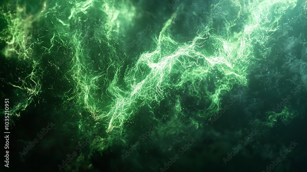 Obraz premium A green abstract wave background