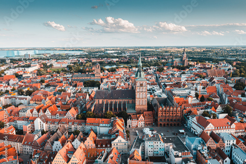 Hansestadt Stralsund aus der Luft  photo