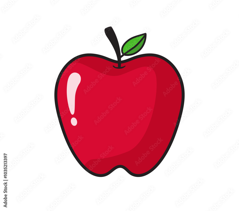 Apple isolated on white background. Red apple icon. Apple fruit for healthy. Vector illustration Apple isolated on white background. Red apple icon. Apple fruit for healthy. Vector illustration