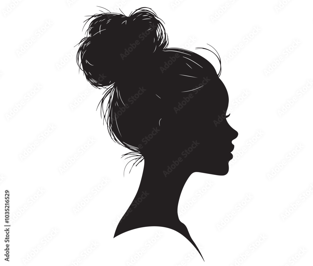Beautiful face woman silhouette, Silhouette of a woman, Decorative fashion girl for beauty salon design. Beautiful face woman silhouette, Silhouette of a woman, Decorative fashion girl for beauty salon design.