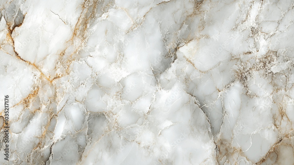 This exquisite marble features a soft white backdrop adorned with delicate gray and gold veining. Perfect for adding sophistication to any interior design project or artwork.