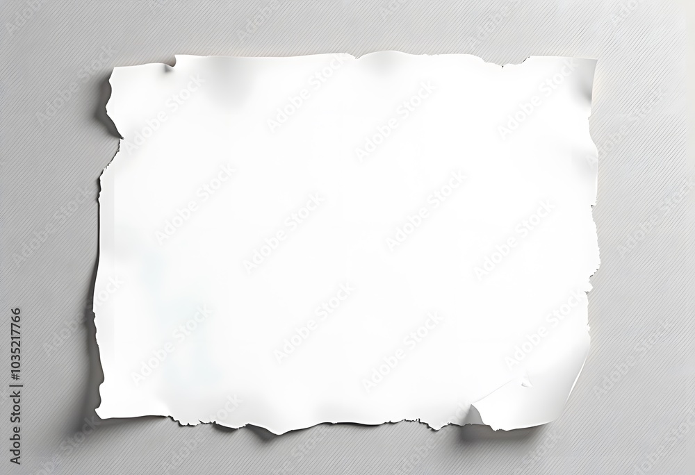 Vector snatched hole in white sheet of paper with soft shadow. Template paper design.
Vector snatched hole in white sheet of paper with soft shadow. Template paper design.