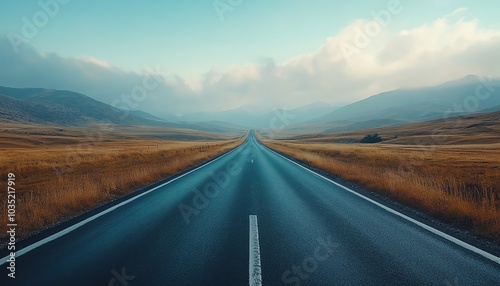 Motionblurred background of an empty road, showcasing a dynamic perspective that emphasizes movement and freedom in travel visuals