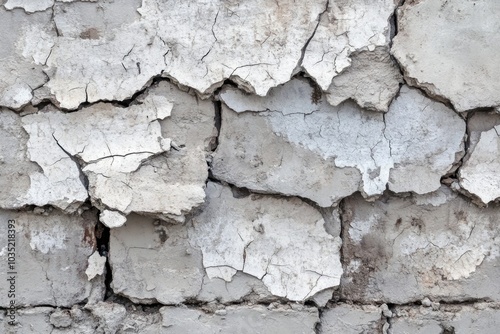 Cracked wall surface, texture close-up